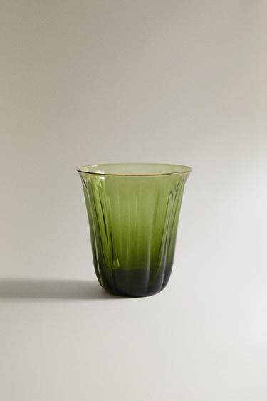 Zaras GLAS MED JULMOTIV I RELIEF - Grön - Bild 0