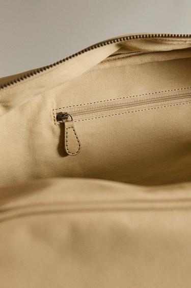 SAC À CHAUSSURES CUIR - Écru / Vert de Zara - Image 3