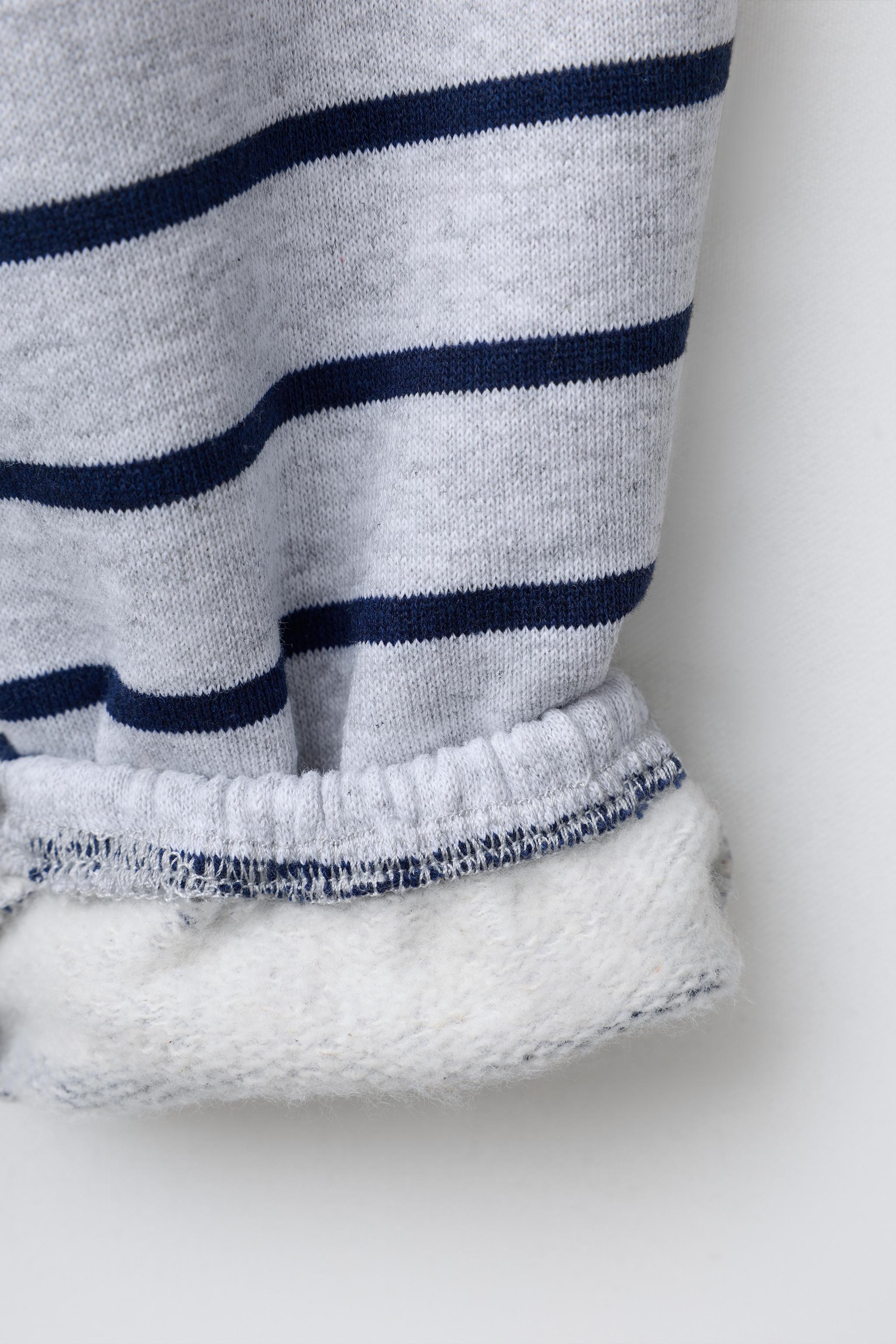 STRIPED FLEECE JOGGERS