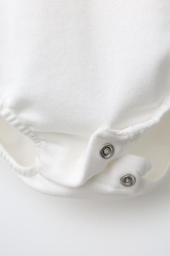 BODY À COL CLAUDINE - Blanc cassé de Zara - Image 2