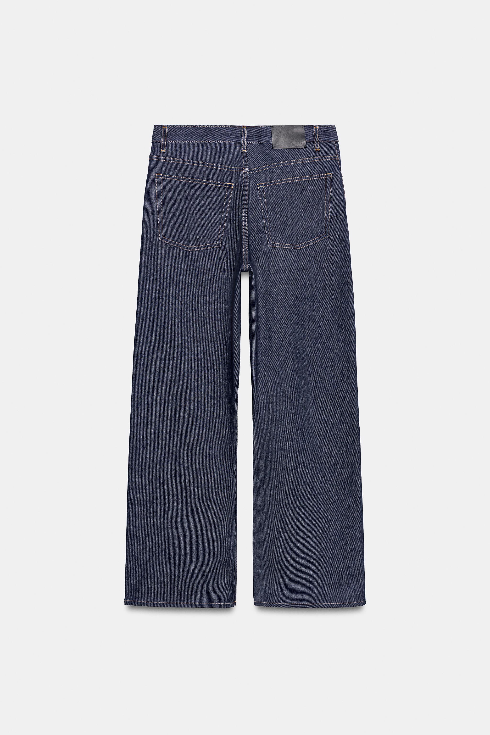 Женские джинсы Zara ZW COLLECTION MID-RISE STRAIGHT LEG JEANS — фото 6