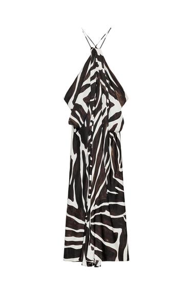 ZW COLLECTION ANIMAL PRINT HALTER DRESS