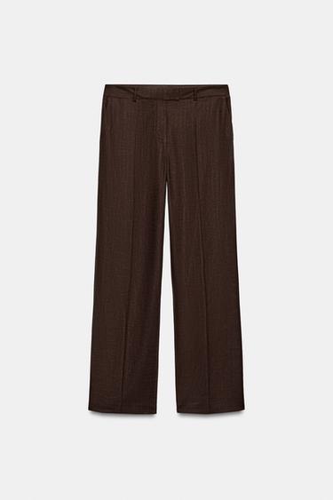 STRAIGHT-LEG TROUSERS - Brown by Zara - Image 0