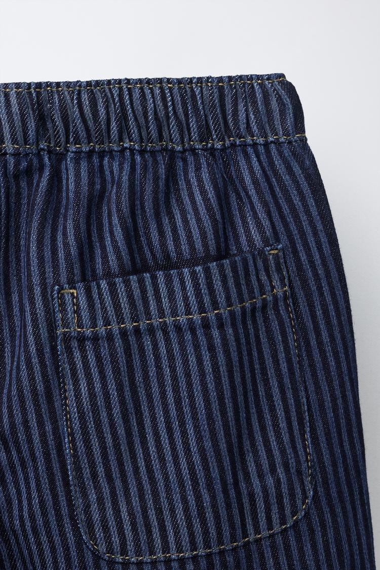 JEANS DE CORTE HOLGADO A RAYAS CON CINTURÓN 5