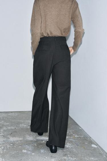 PANTALON BALLON AVEC LAINE ZW COLLECTION - Gris foncé de Zara - Image 2