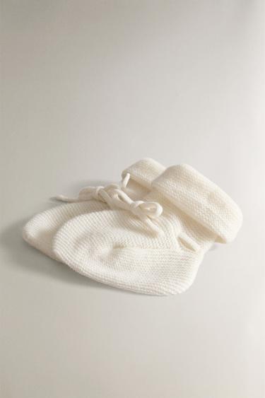 CHILDREN’S CASHMERE BOOTIES - Oyster-white by Zara - Image 1