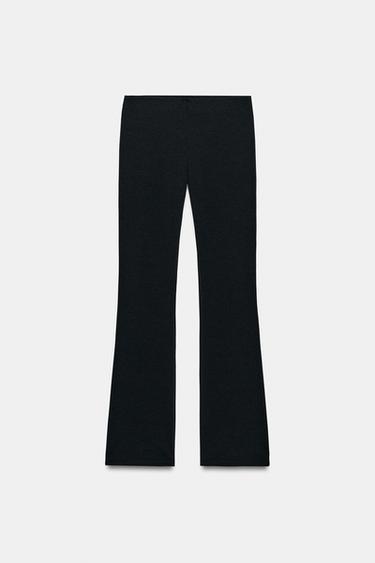 PANTALÓN FLARE INTERLOCK - Negro de Zara
