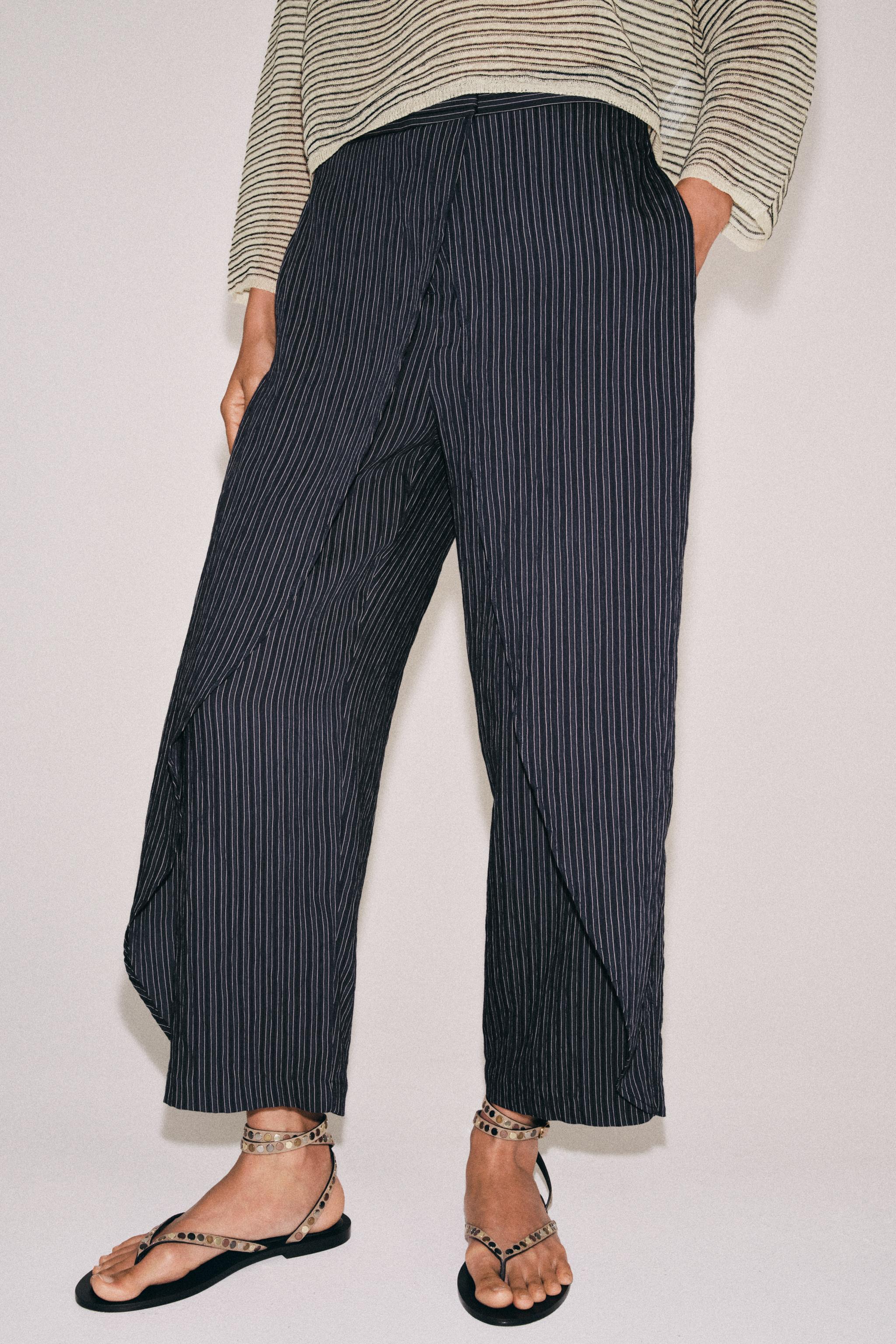 ZW COLLECTION STRIPED PAREO PANTS