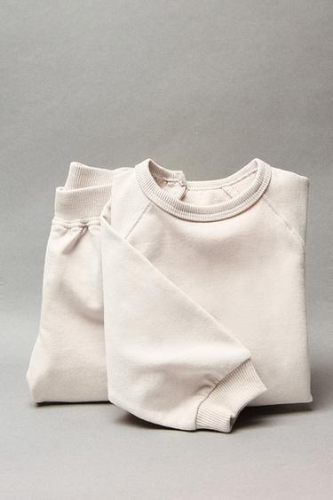 SWEATSHIRT AND JOGGERS SET - Light beige by Zara