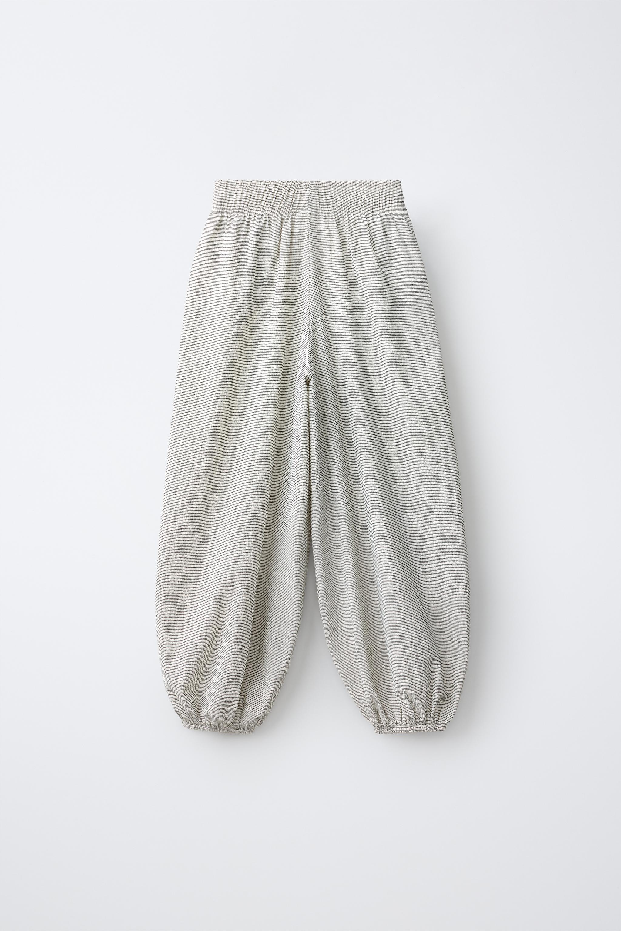 TEXTURED BLOOMER PANTS — Ecru (alternate view)