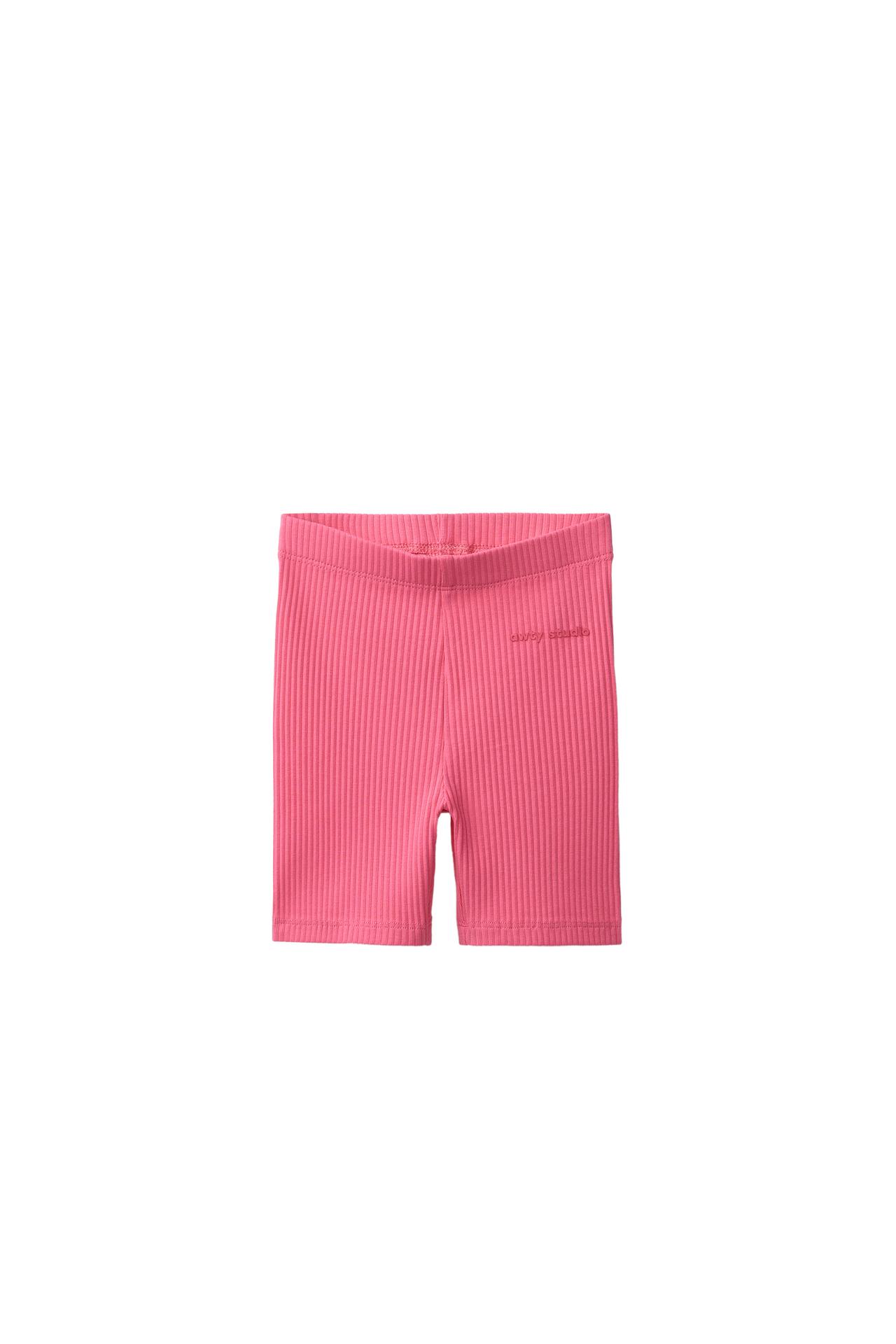 RIBBED TEXTURED CYCLING LEGGINGS — Coral