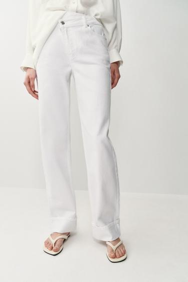 JEAN Z1975 DROIT TAILLE HAUTE ET CROISÉE - Blanc de Zara - Image 2