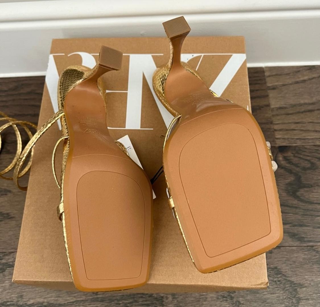SPIRAL STRAP HEELED SANDALS - Image 3