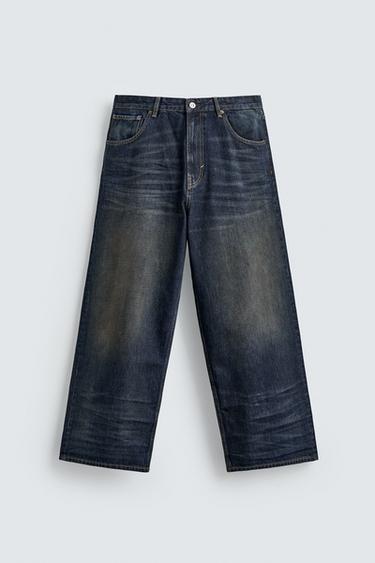 バギーワイドフィットデニムパンツミディアムブルーZaraのバギーワイドフィットデニムパンツ - ミディアムブルー