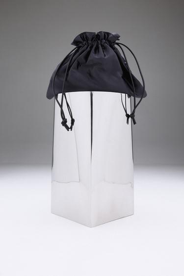 GRANDE TROUSSE EN SATIN - Bleu marine de Zara - Image 7