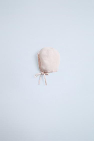 Zara 100% CASHMERE BONNET - Light pink