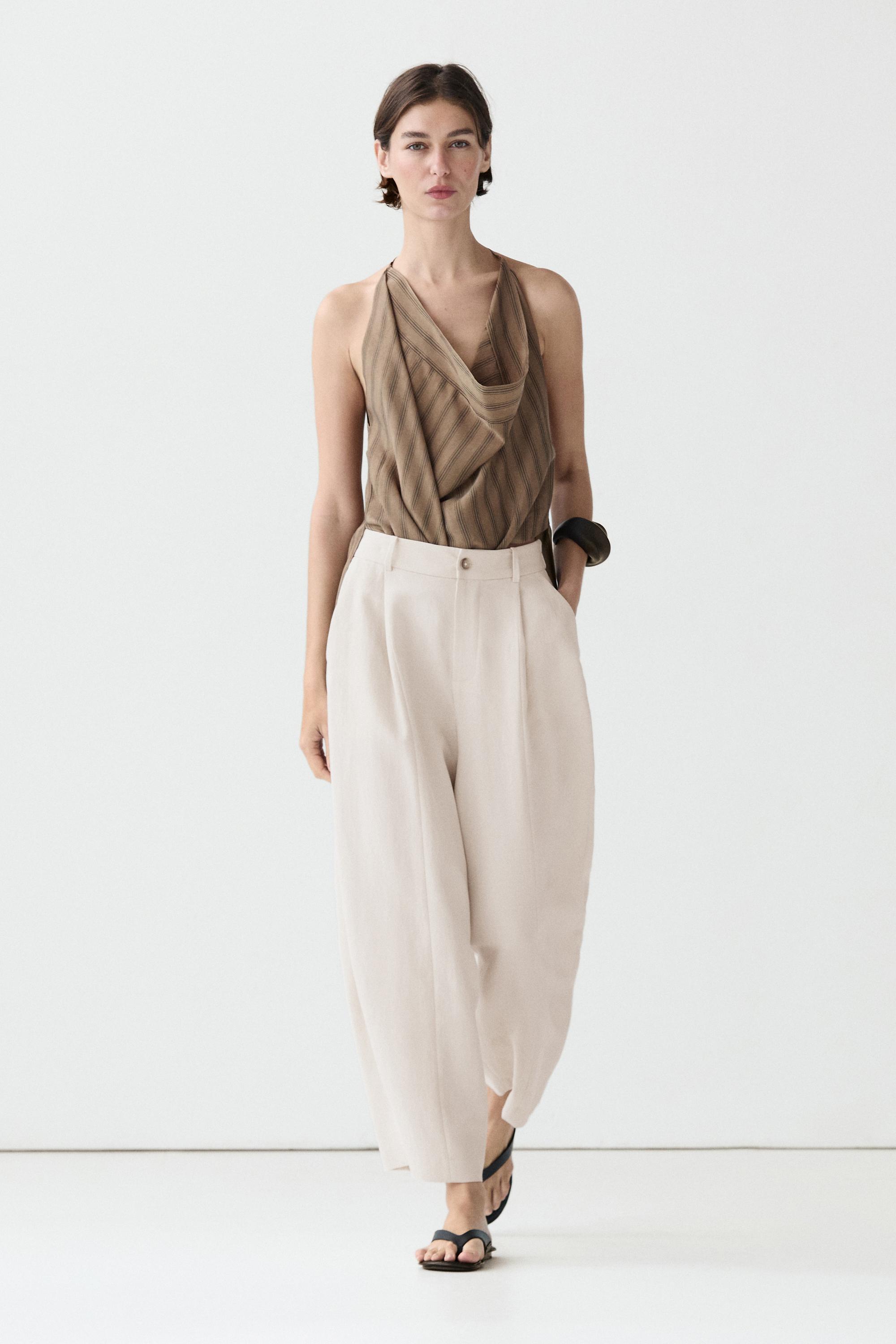 Pantalon fluide à taille élastique