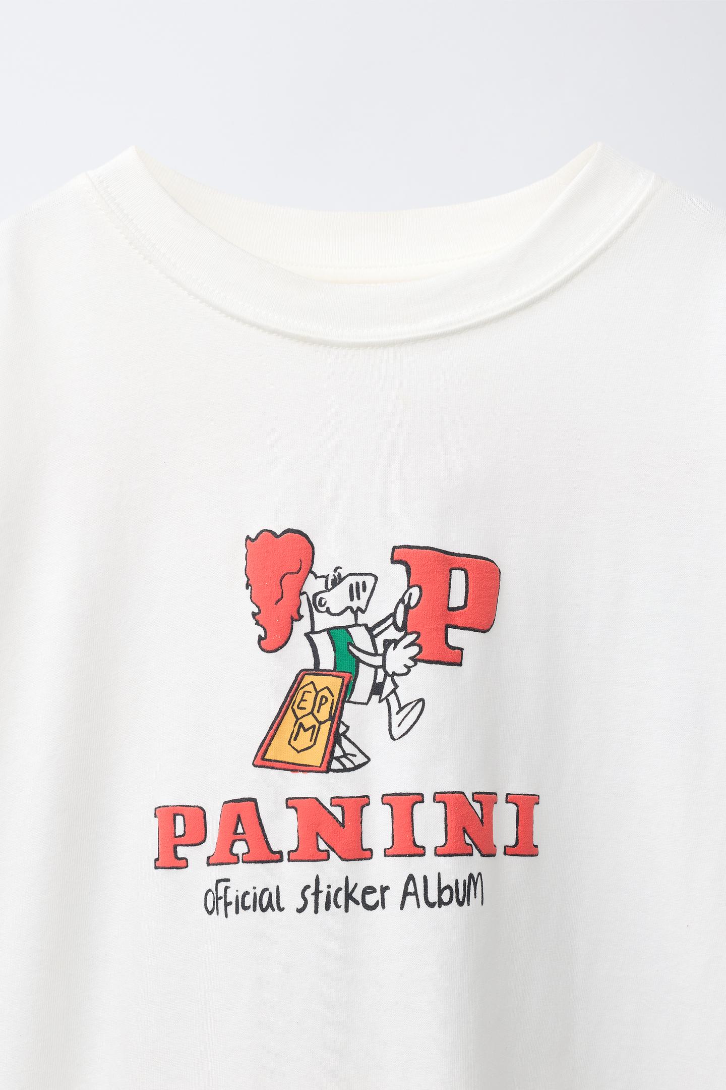 Детская футболка Zara Panini © Print, цвет: Белый — фото 4