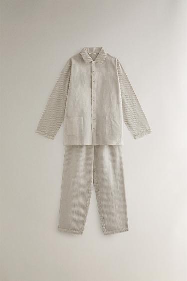 ENSEMBLE PYJAMA RAYURES NOËL (ENSEMBLE DE 2) - Blanc cassé de Zara - Image 0