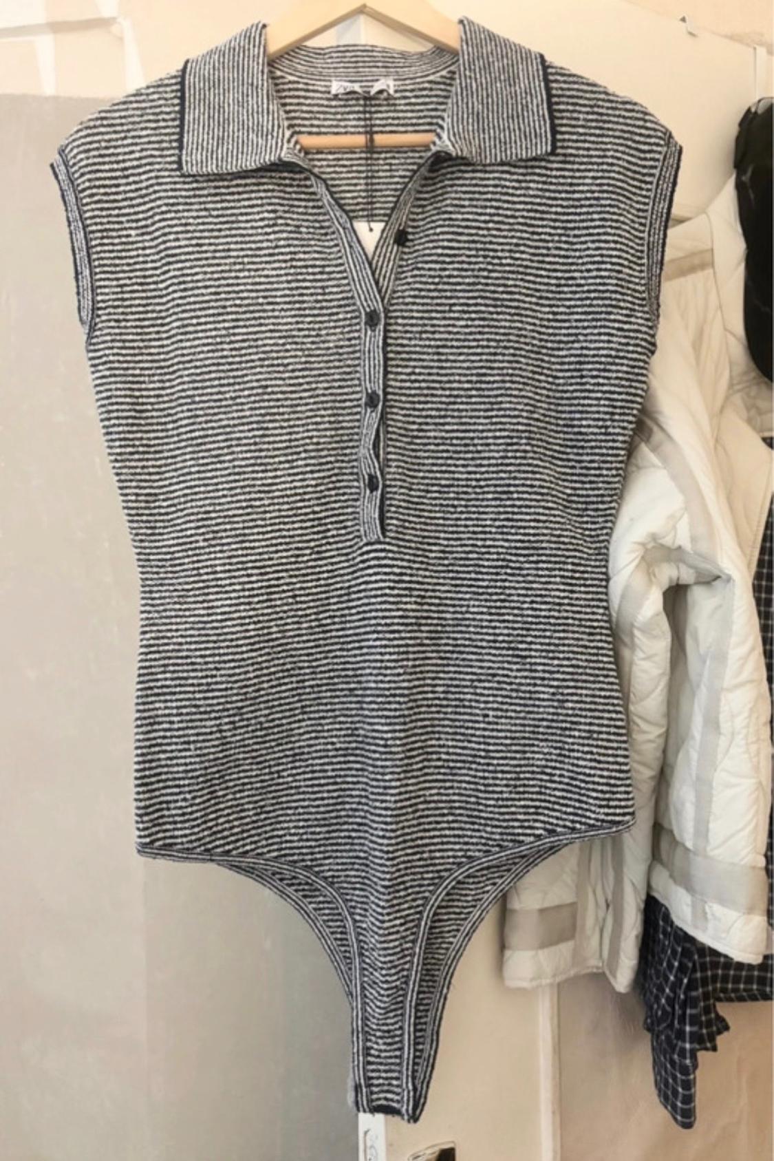 BODY BLEU MARINE RAYURES - Image 2