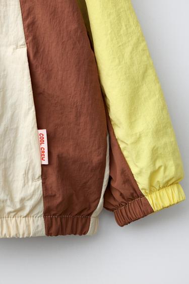 LIGHTWEIGHT COLOUR BLOCK RAINCOAT - Ecru/Yellow by Zara - Image 3