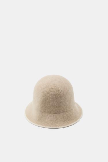 CONTRAST WOOL BEANIE - Ecru by Zara
