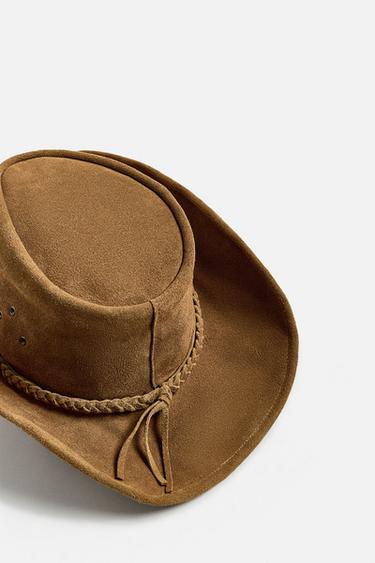 SUEDE LEATHER HAT - Tobacco by Zara - Image 6