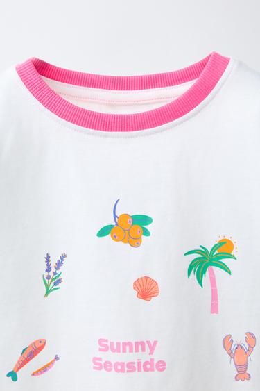 T-SHIRT MOTIFS IMPRIMÉS - Blanc de Zara - Image 2