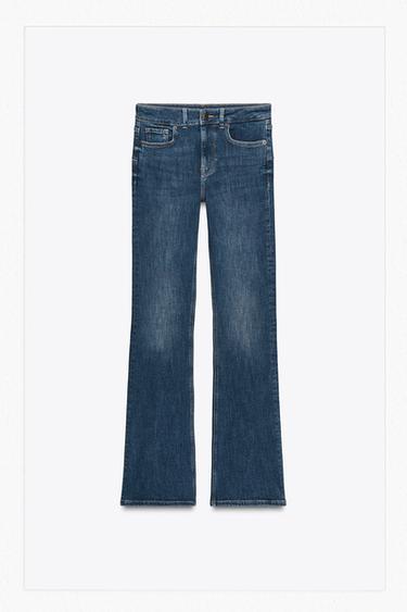 JEANS ZW COLLECTION BOOTCUT CINTURA ALTA - Azul-noite da Zara