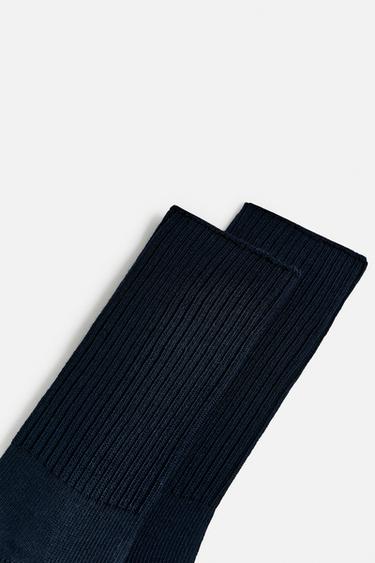 CHAUSSETTES CÔTELÉES - Bleu marine foncé de Zara - Image 4