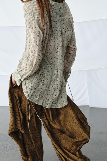 ZW COLLECTION PRINTED FLOWING SHIRT - Multicoloured by Zara