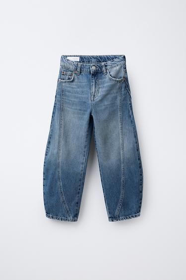 ДЖИНСЫ BARREL FIT — ВЫЦВЕТШИЙ СИНИЙ от Zara