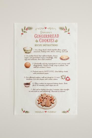 GINGERBREAD CHRISTMAS TEA TOWEL (PACK OF 2) — Green 2