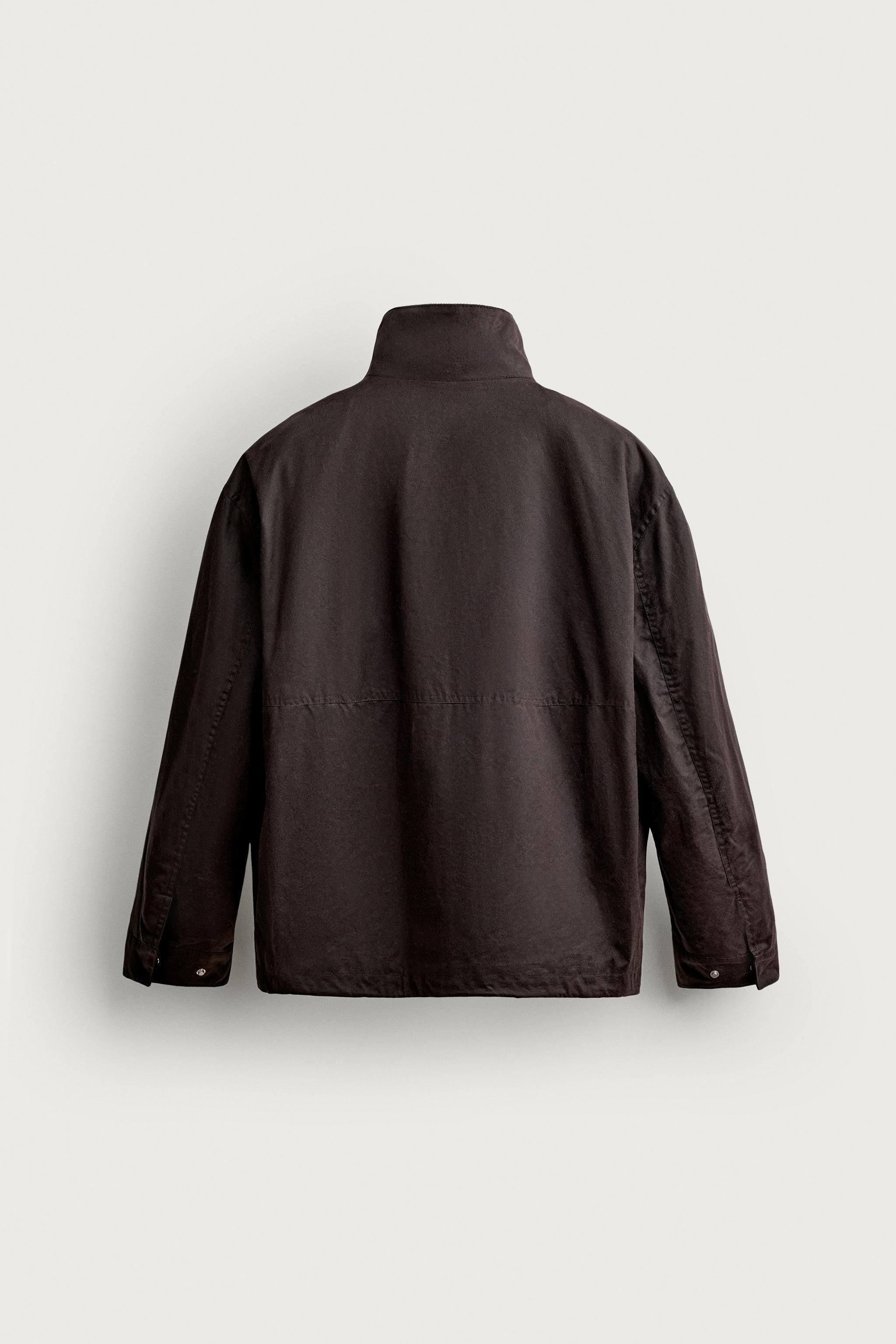 REGULAR FIT WAXED-EFFECT JACKET