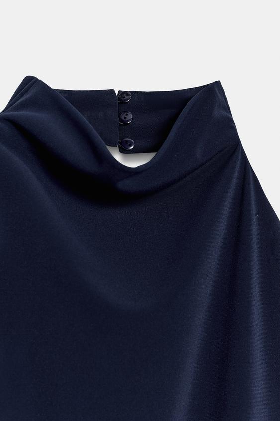 TOP COL HALTER - Bleu marine de Zara - Image 7