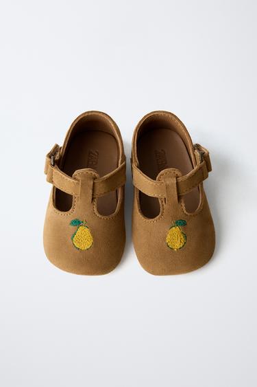 LEATHER T-BAR SHOES - Brown de Zara - Image 6
