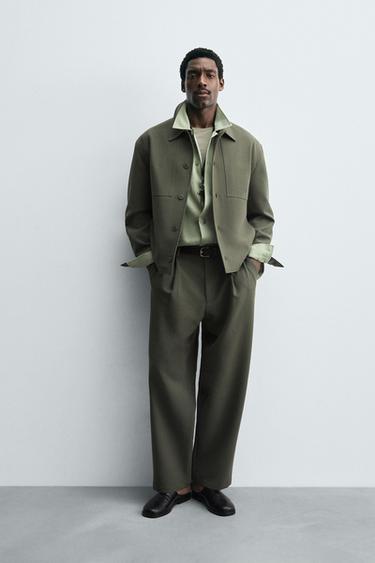 SOBRECAMISA BOXY FIT - Verde de Zara