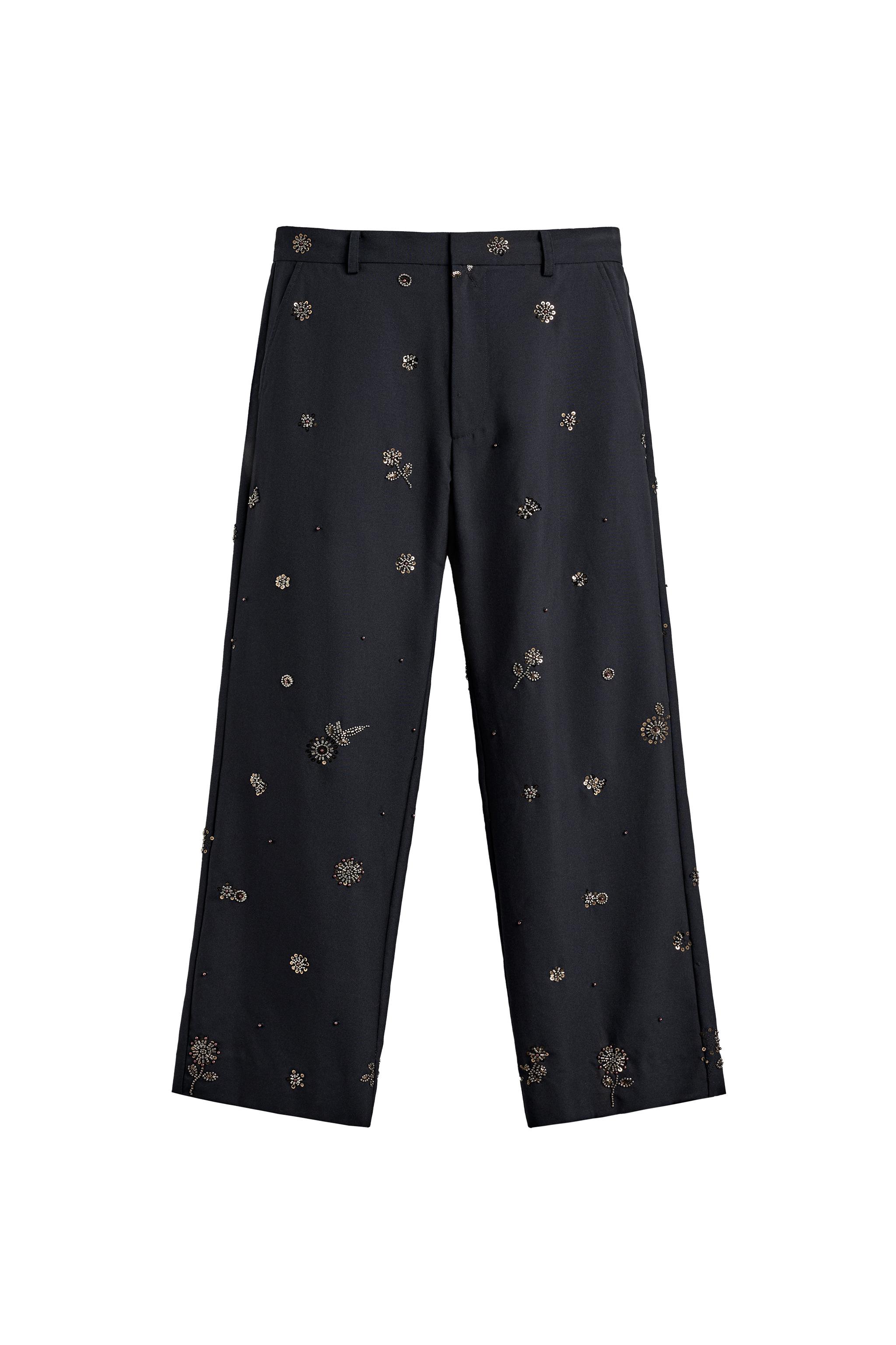 LIMITED EDITION RELAXED FIT SEQUIN TROUSERS