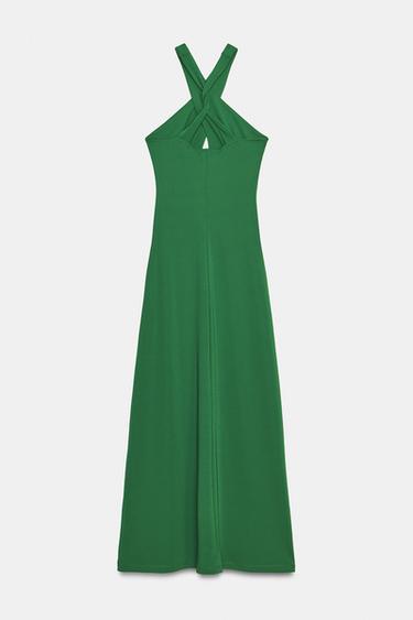 ROBE FLUIDE CROISÉE - Vert de Zara - Image 6