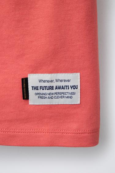 T-SHIRT AND BERMUDA SHORTS SET WITH LABEL - Coral by Zara - Image 6