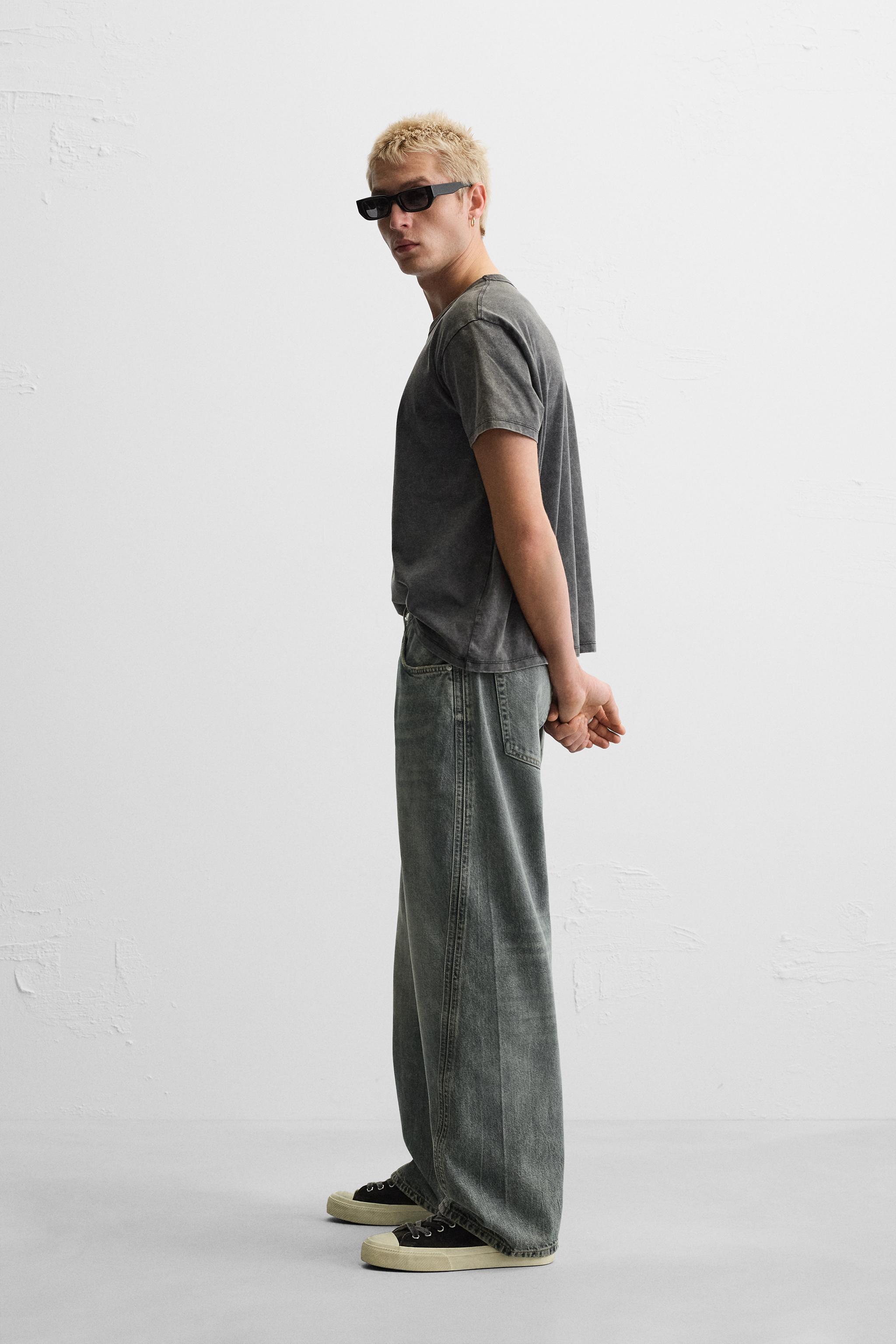 BAGGY FIT JEANS WITH SEAMS - Blue / Green | ZARA United States