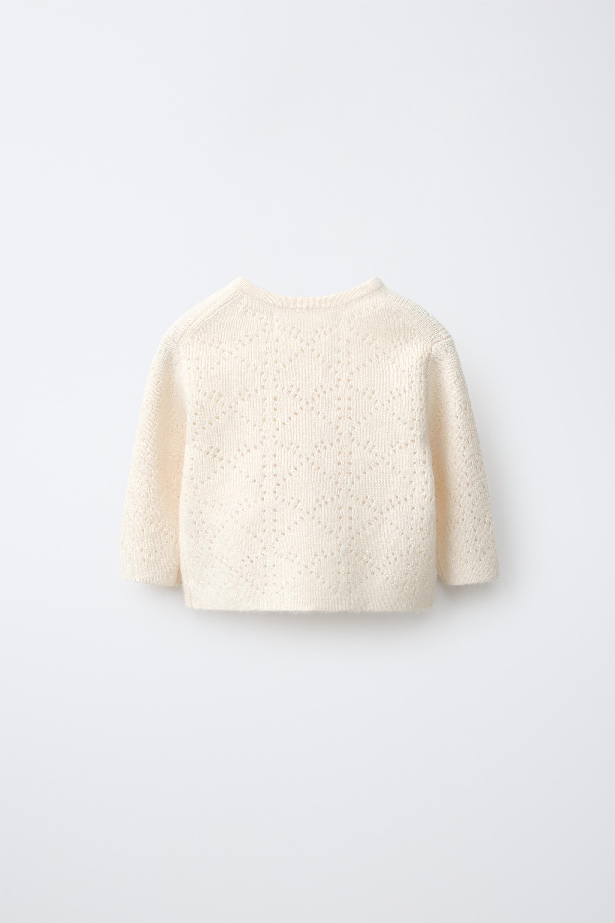 OPEN-KNIT WOOL CARDIGAN