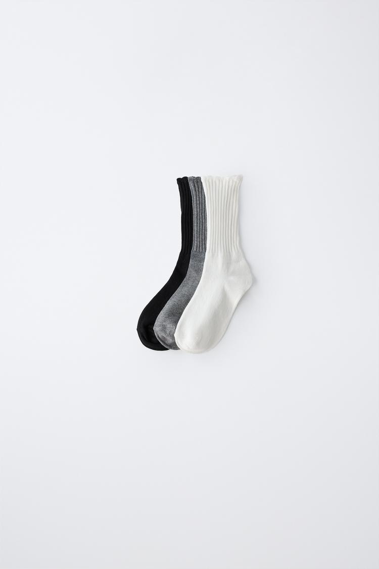 PACK TRES CALCETINES MEDIOS RIZO