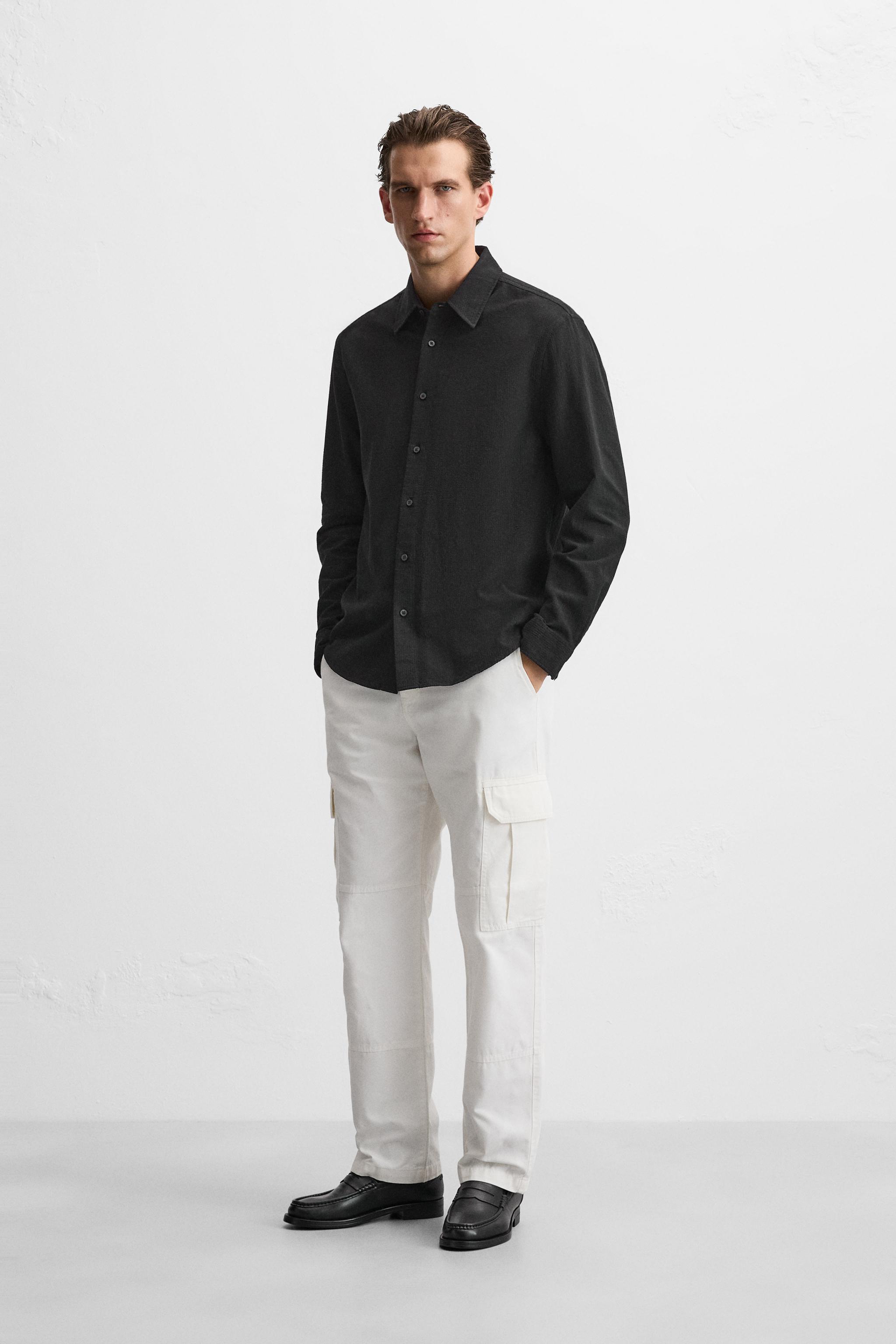 Chemise noir homme shops zara