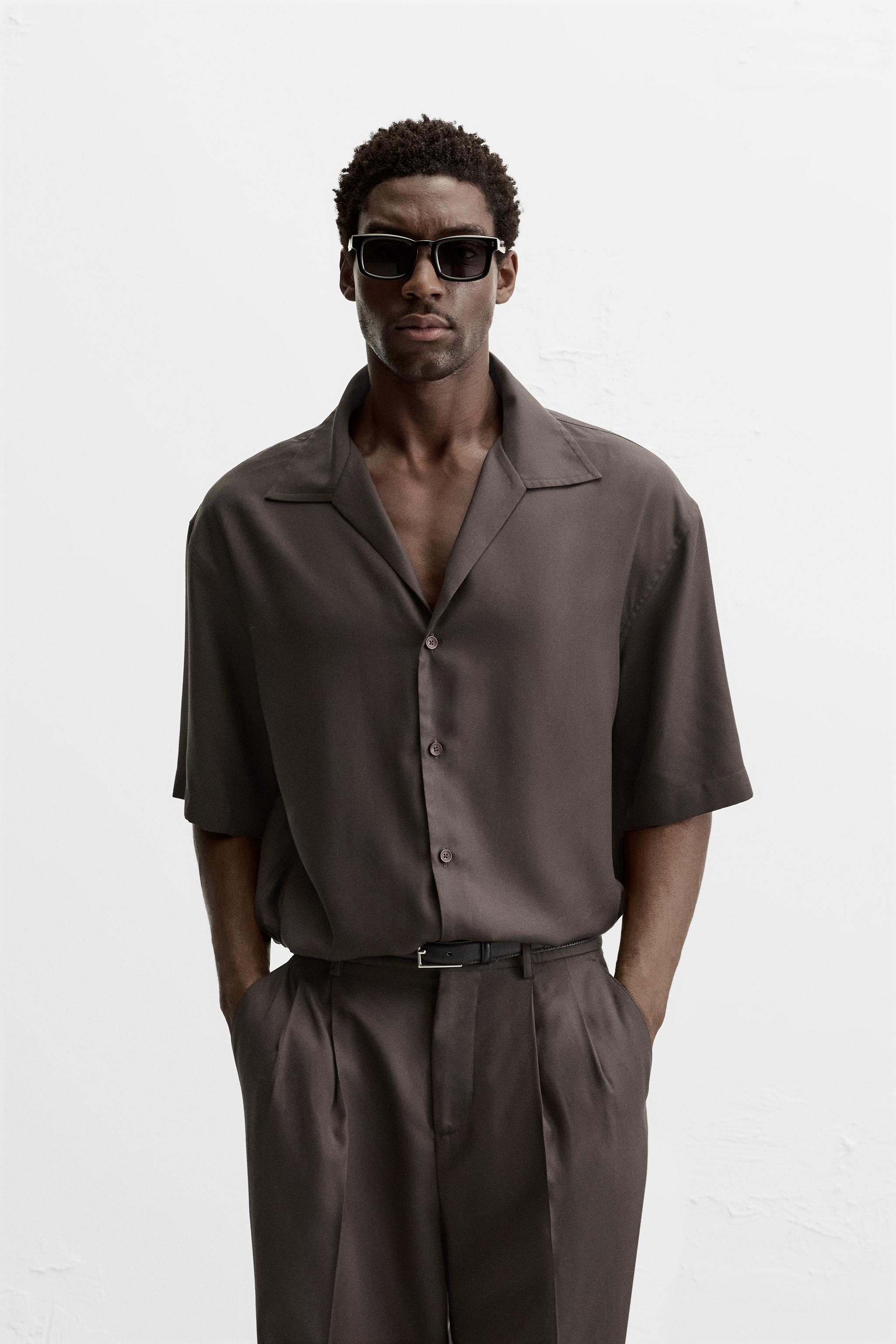 FLOWY SHIRT - Brown | ZARA United States