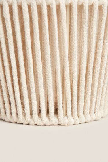 BATHROOM BIN WITH COTTON LINING - Ecru by Zara