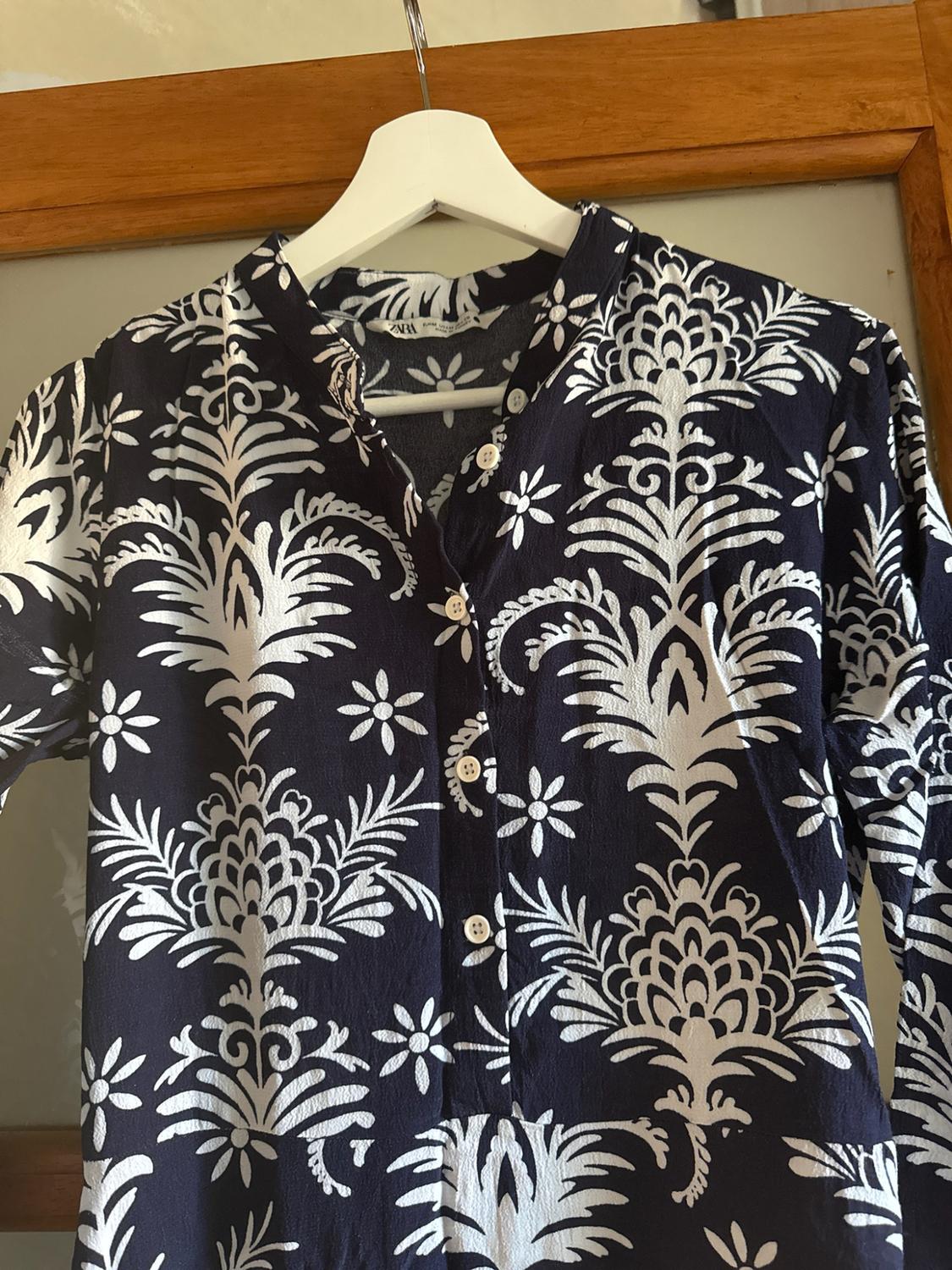 PRINTED DRESS WITH BELT - Image 2