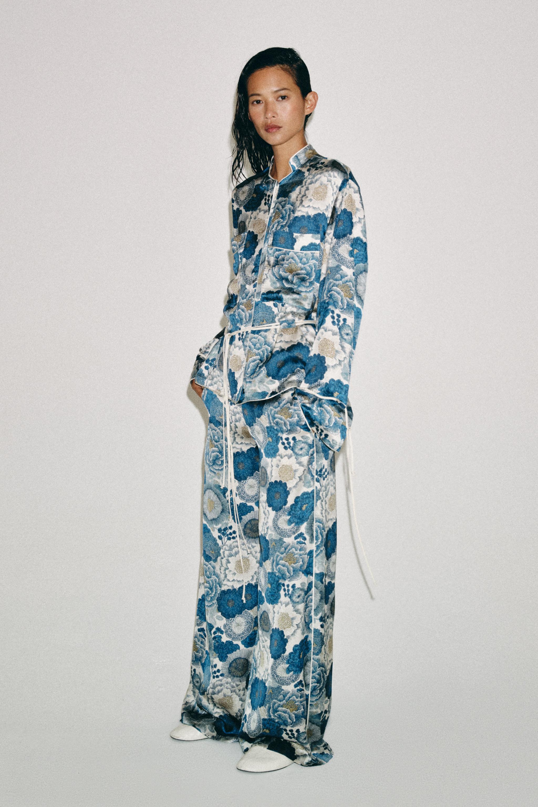 ZW COLLECTION ÇİÇEK DESENLİ PANTOLON - Görsel 2