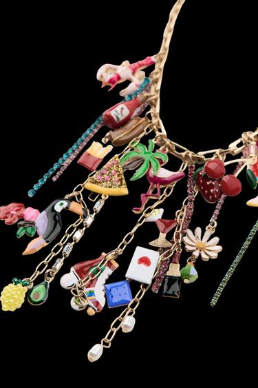 COLLAR ESLABONES CHARMS - Dorado de Zara