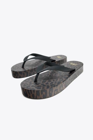 SANDALES À IMPRIMÉ ANIMALIER - Marron de Zara - Image 3